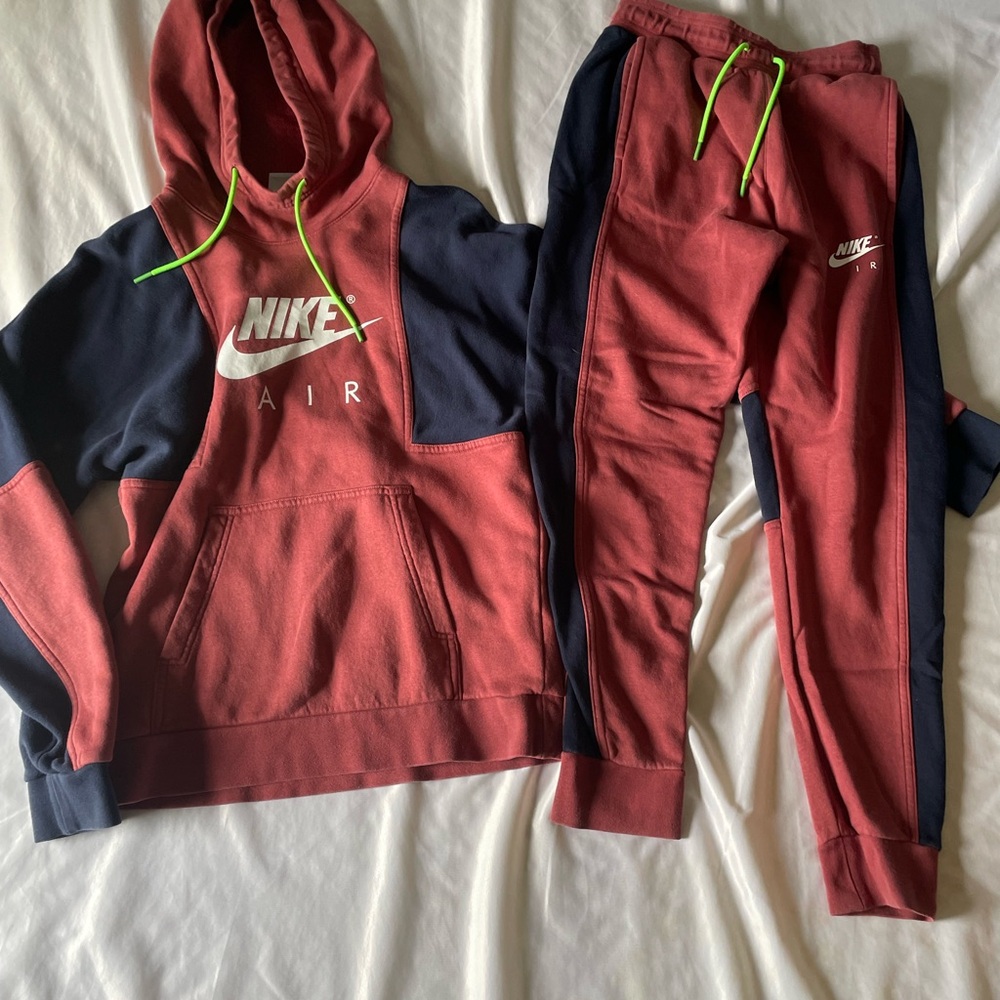 Nike Red and Blue Joggers Tapered Fit Sweatpants